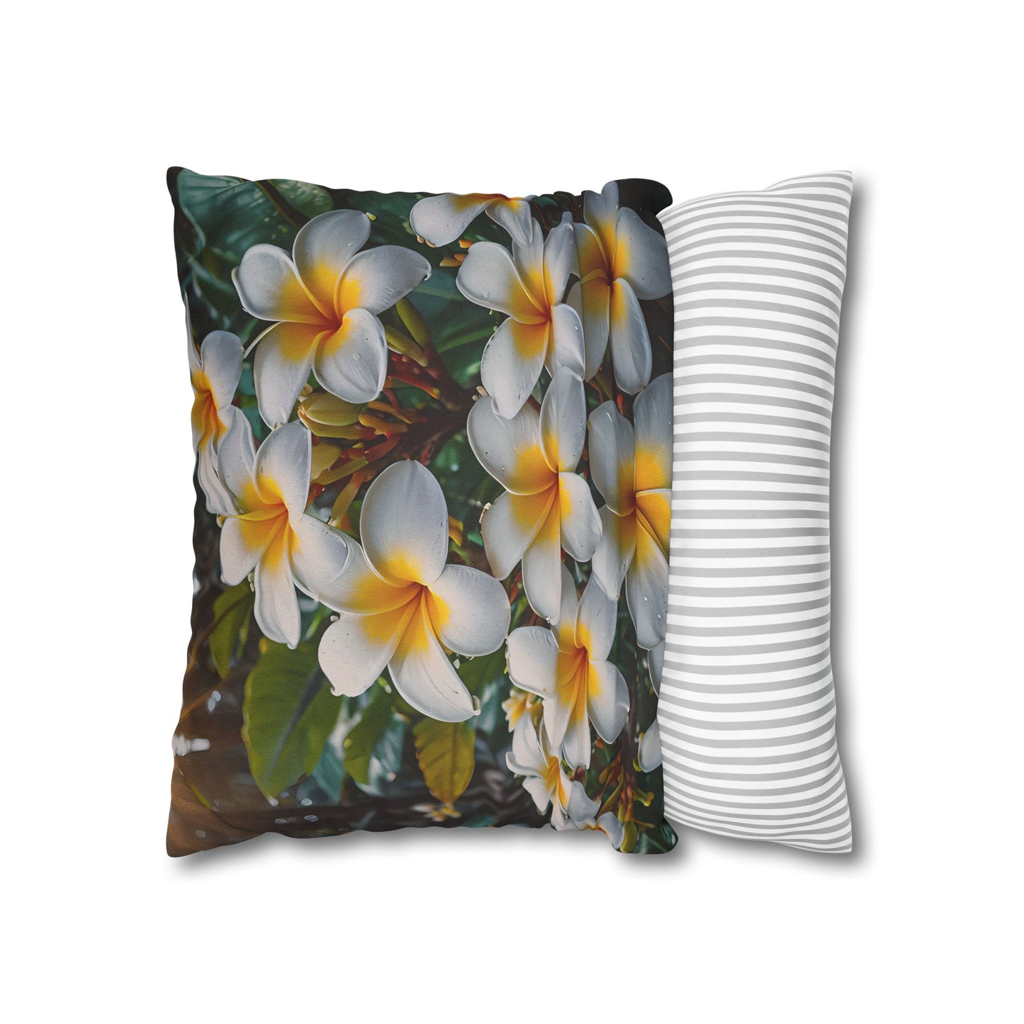 Plumeria Floral Decorative Pillowcase