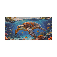 Coral Reef Sea Turtle Desk Mat