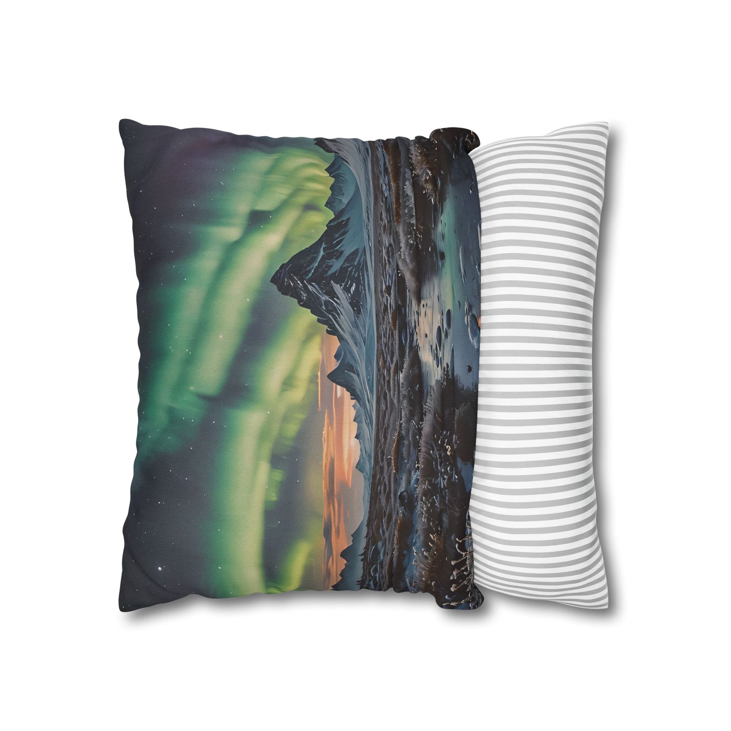 Aurora Mountain Decorative Pillowcase