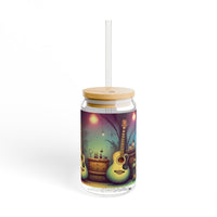 Day of the Dead Acoustic Guitar Skull  Sipper Glass