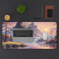 Sunset Mountain Lake Desk Mat