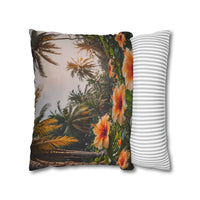 Tropical Hibiscus Decorative Pillowcase