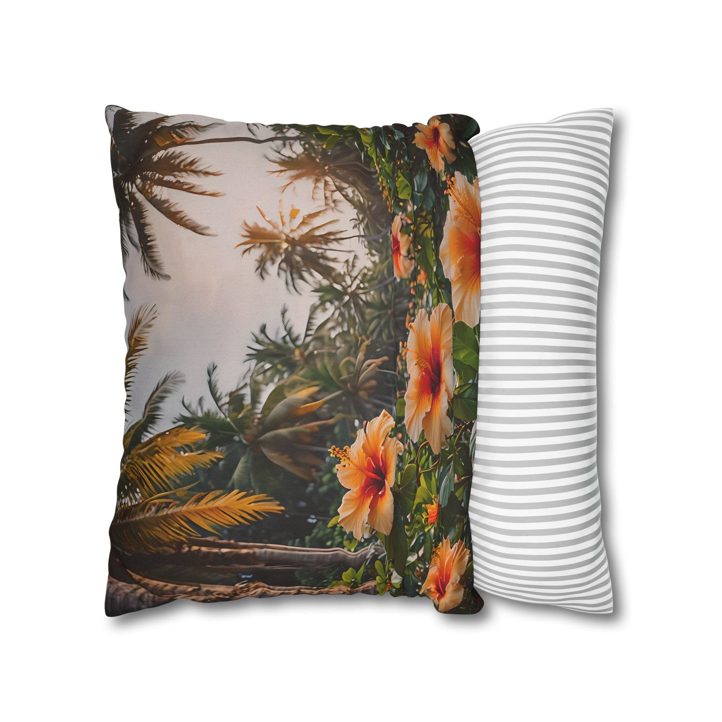 Tropical Hibiscus Decorative Pillowcase