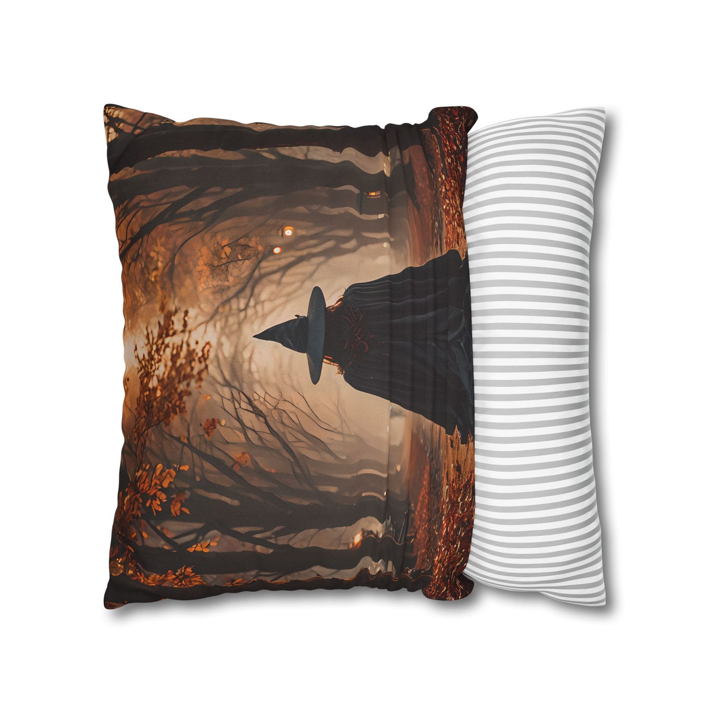 Witch in Autumn Forest Pillowcase
