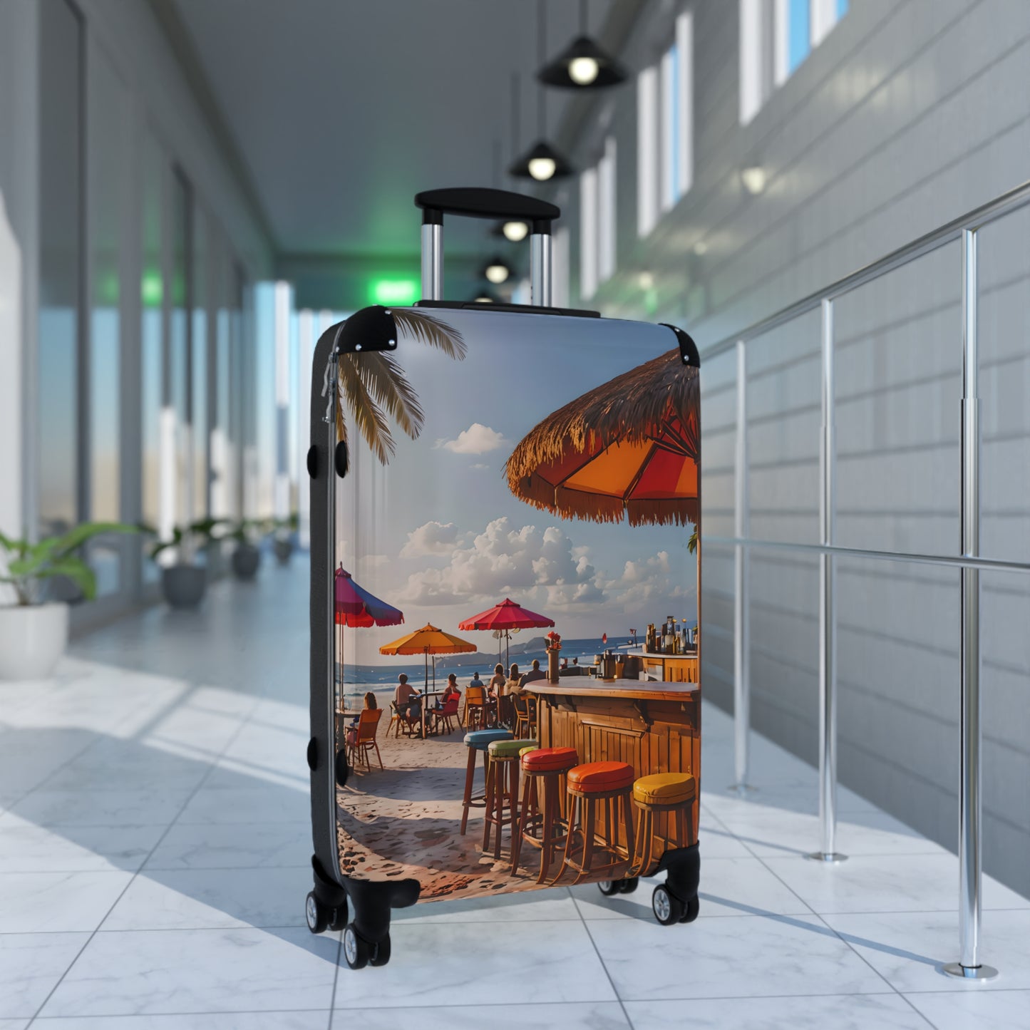 Sipping Beach Getaway Travel Suitcase