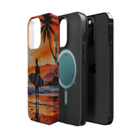Tropical Sunset Surf Magnetic Tough Phone Case