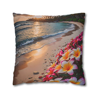 Plumeria Beach Sunset Pillowcase