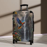 Tropical Waterfall Parrot Cabin Suitcase