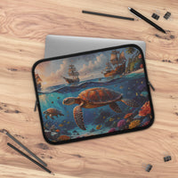 Sea Turtle Dive Laptop Sleeve