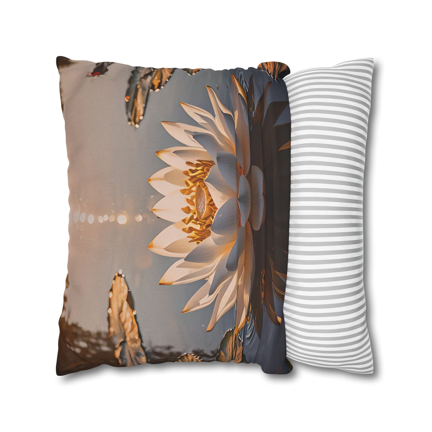 Lotus Waterlily Decorative Pillowcase