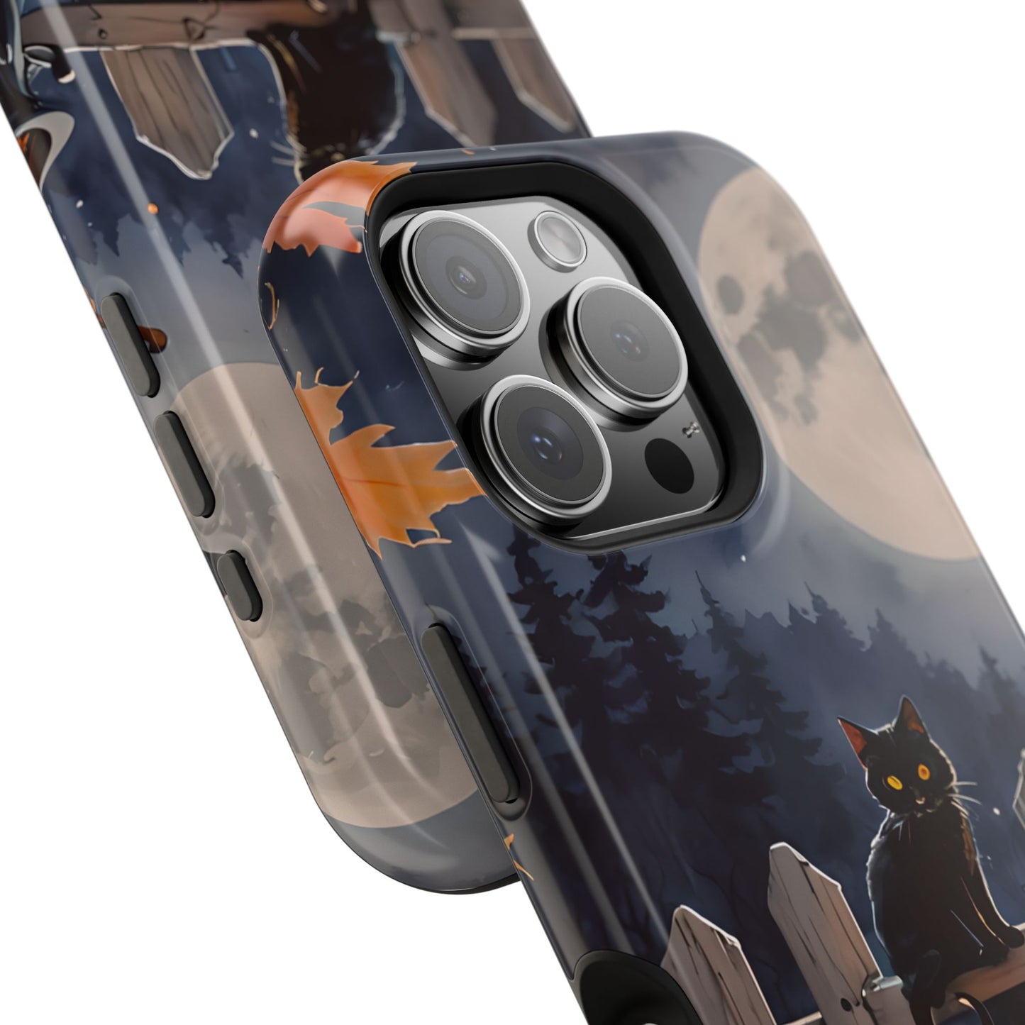 Black Cat Pumpkin Magnetic Phone Case