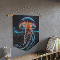 Deep Blue Jellyfish Pennant Wall Decor