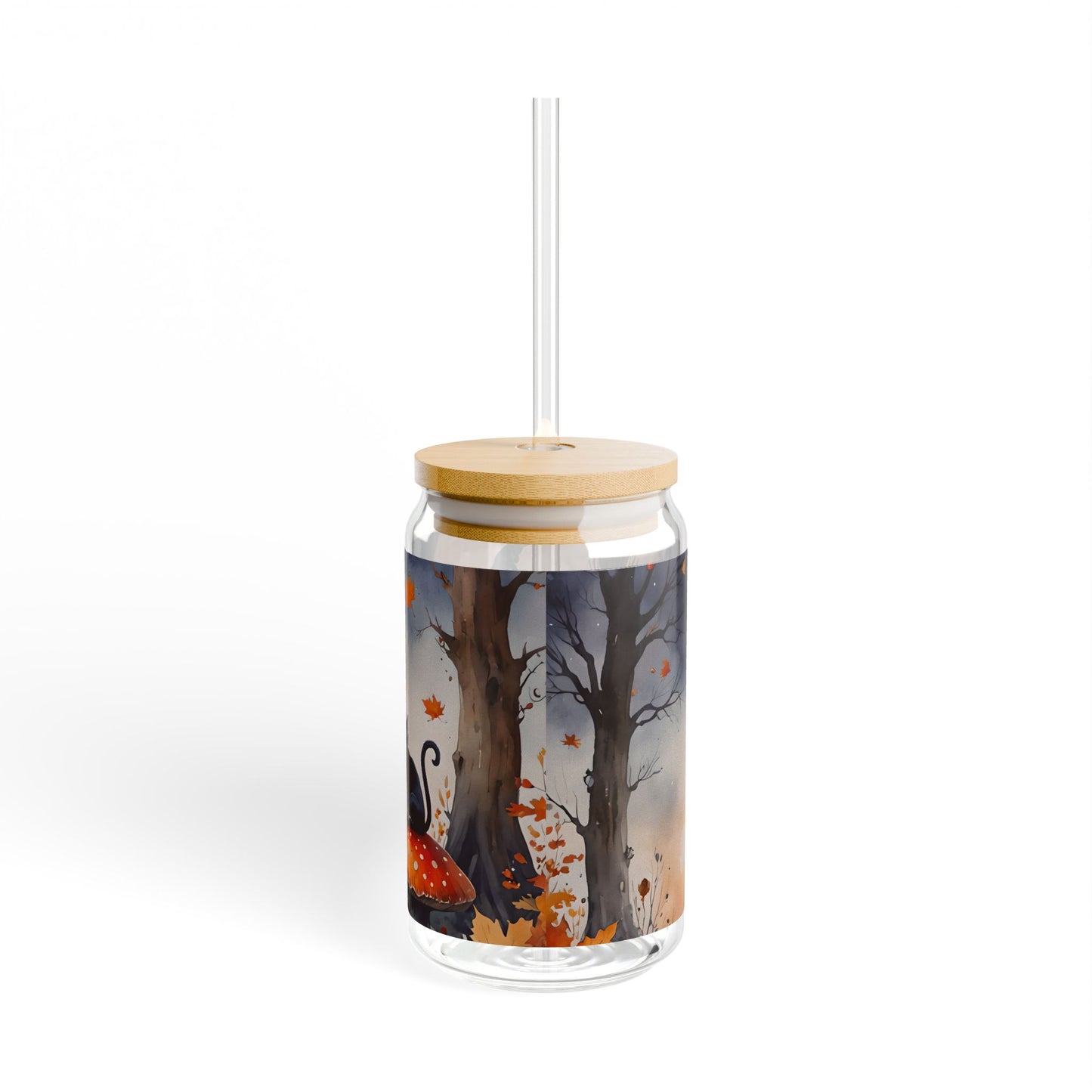 Cute Witch Moon Sipper Glass