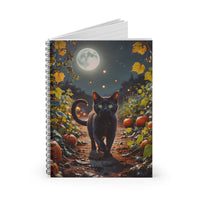 Black Cat Pumpkin Patch Journal Notebook
