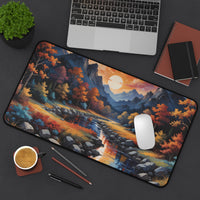 Autumn Mountain River Landscape Deck Mat