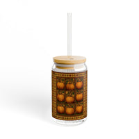 Pumpkin Quilt Patch Sipper Glass