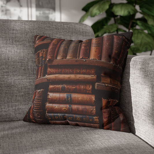 Rare Books on Book Shelf Pillow Cover