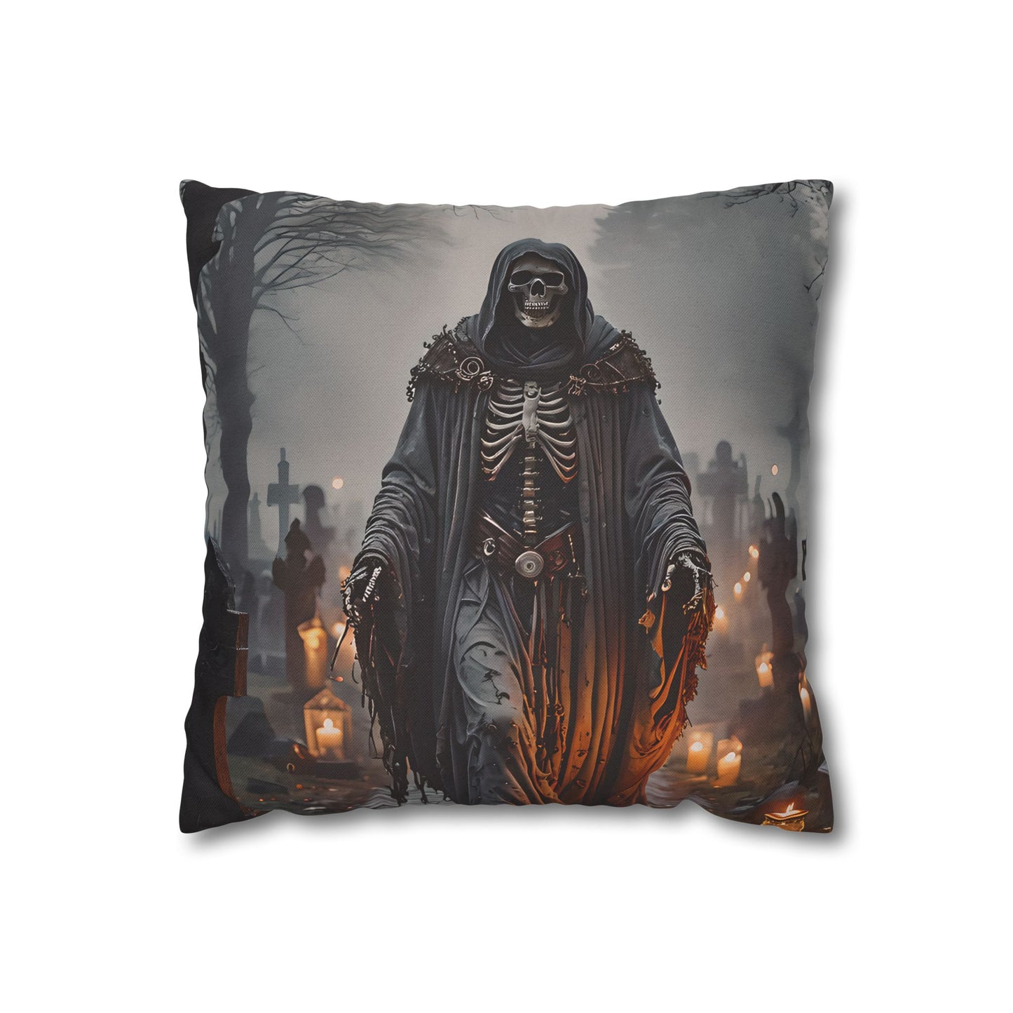 Grim Reaper Decorative Pillow Cover