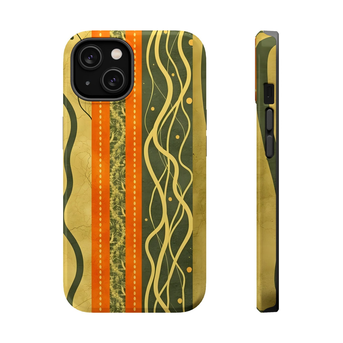 Autumn Colors Stripes Magnetic Phone Case