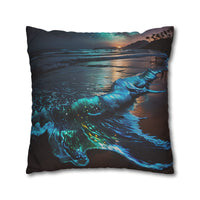 Bioluminescent Waves Decorative Pillowcase
