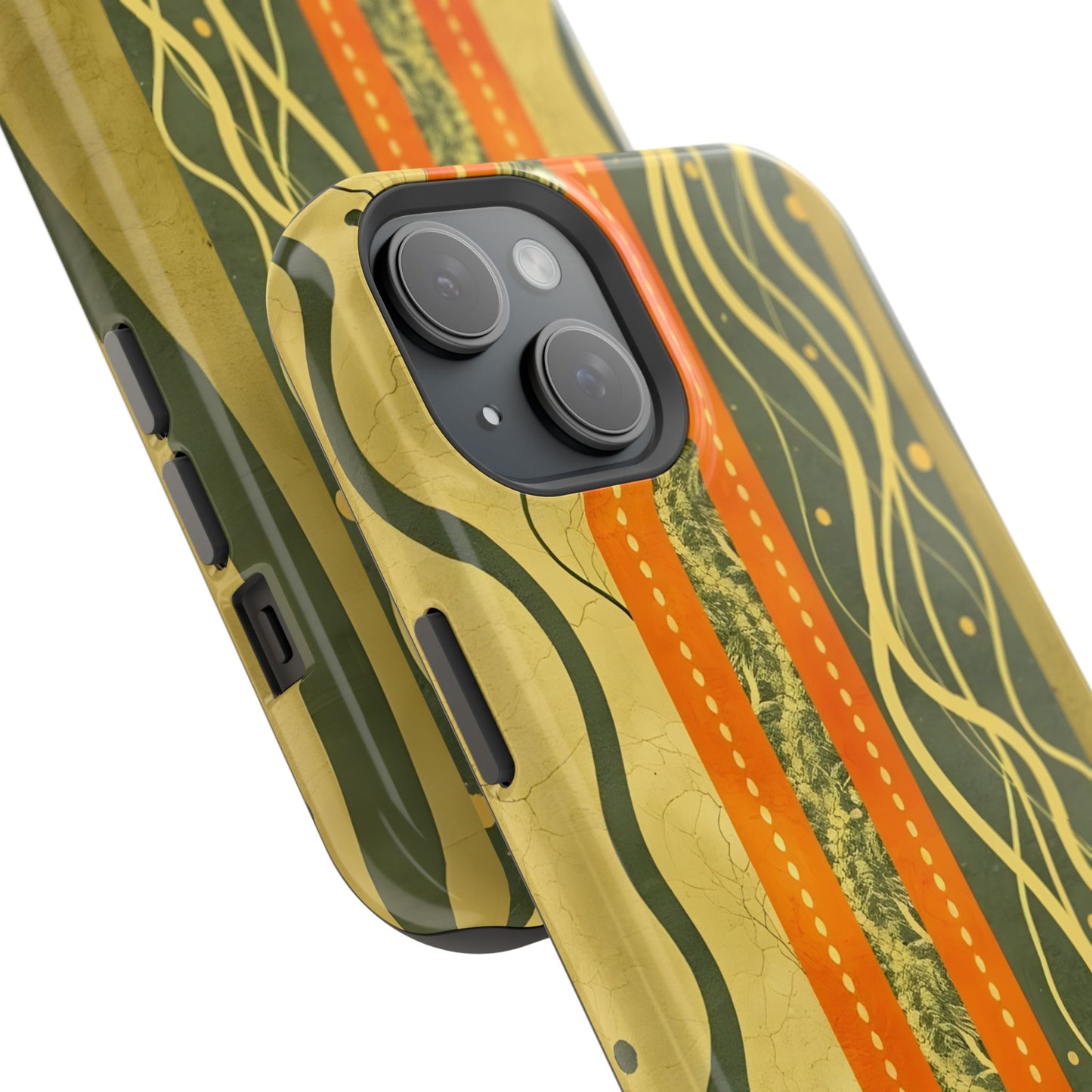 Autumn Colors Stripes Magnetic Phone Case