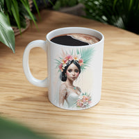 Bridal Tropical Floral Ceramic Mug
