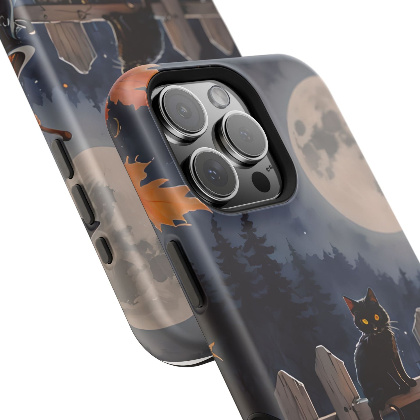 Black Cat Pumpkin Magnetic Phone Case