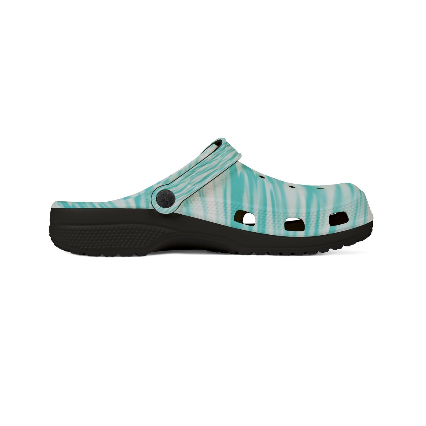 Turquoise Wave Foam Clogs