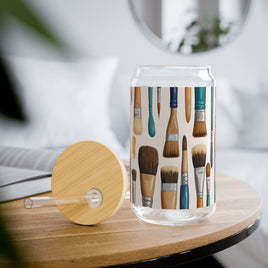 Artist Paintbrush Sipper Glass