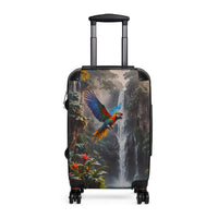 Tropical Waterfall Parrot Cabin Suitcase