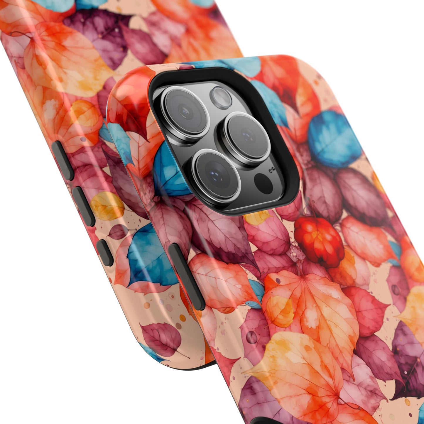 Watercolor Autumn Leaves Magnetic Phone Case