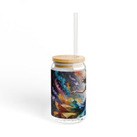 Colorful Ballet Dancing Woman Sipper Glass