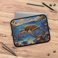 Tropical Sea Turtle Laptop Sleeve