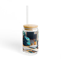 Cozy Teachers Study Desk Sipper Glass