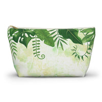 Green Botanical Accessory Pouch