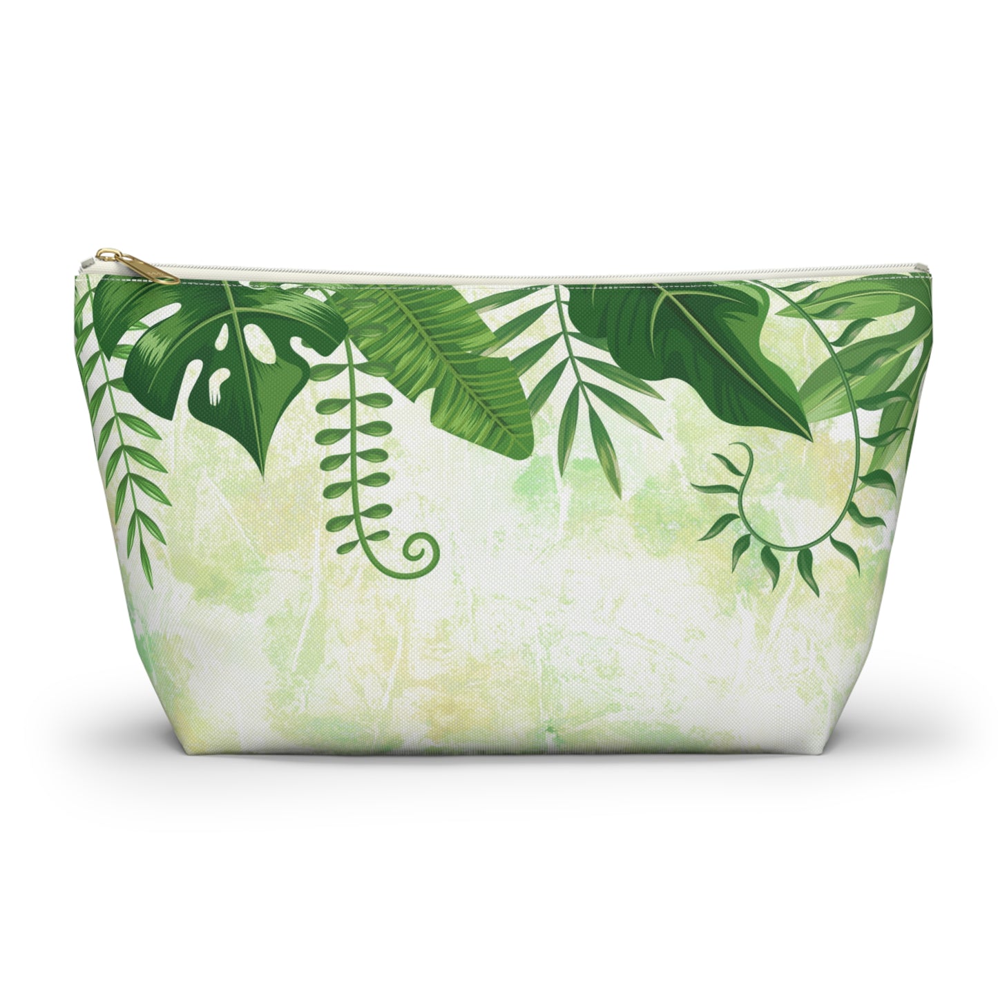 Green Botanical Accessory Pouch