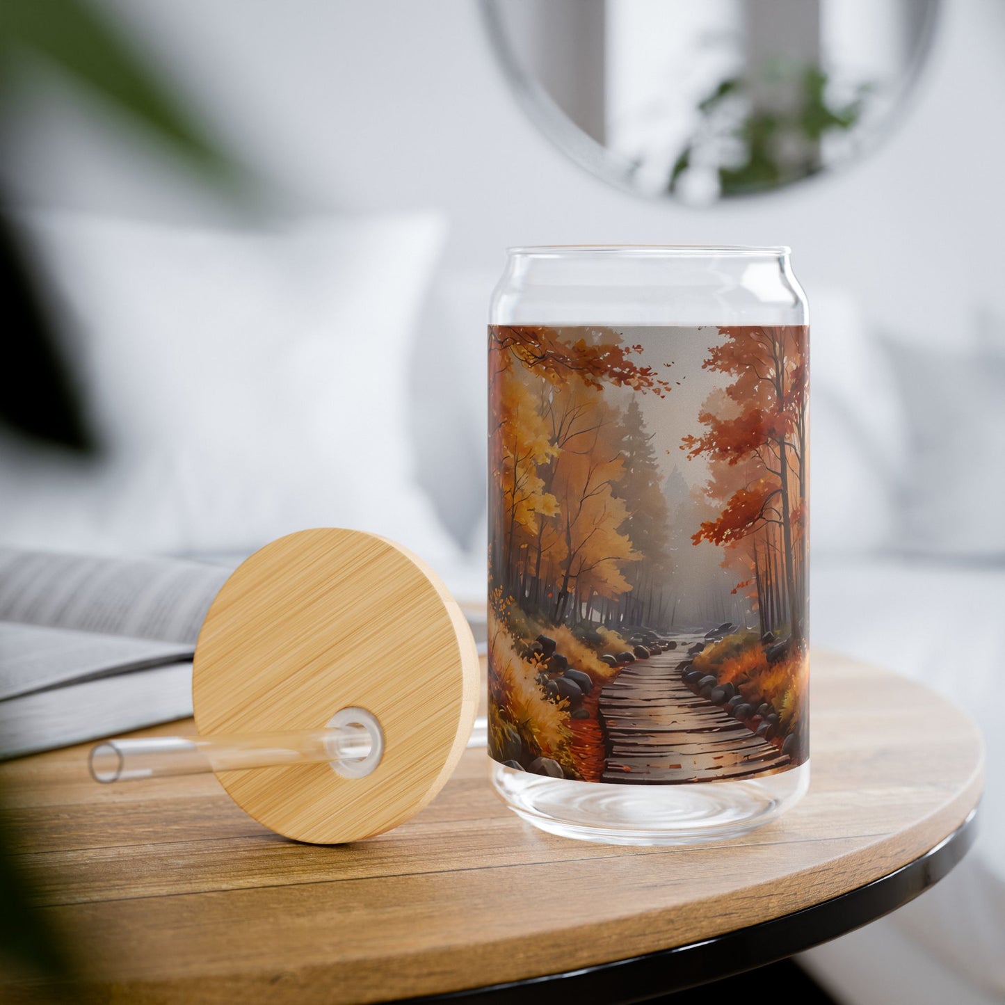 Autumn Forest Sipper Glass