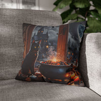 Black Cat Cauldron Pillow Cover