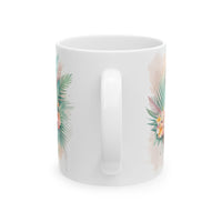 Tropical Bride Floral Ceramic Mug