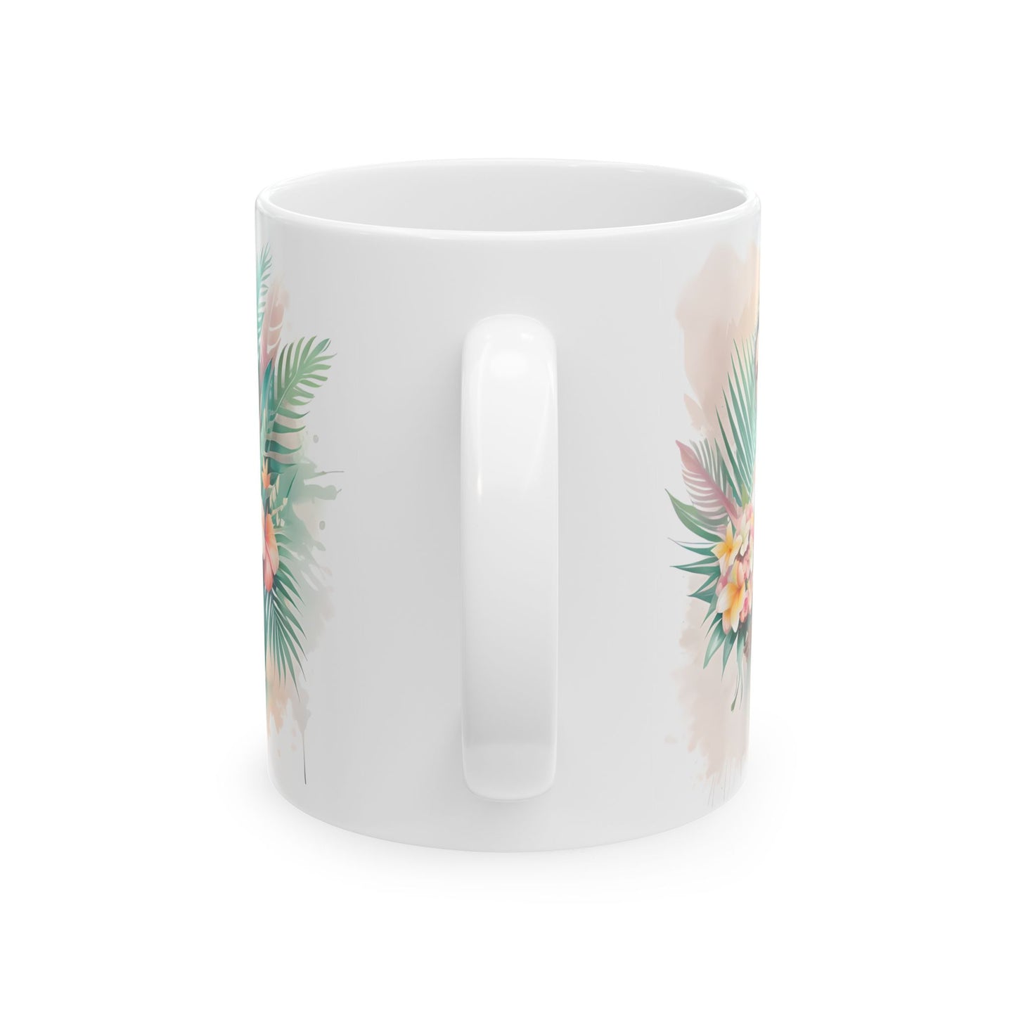 Tropical Bride Floral Ceramic Mug