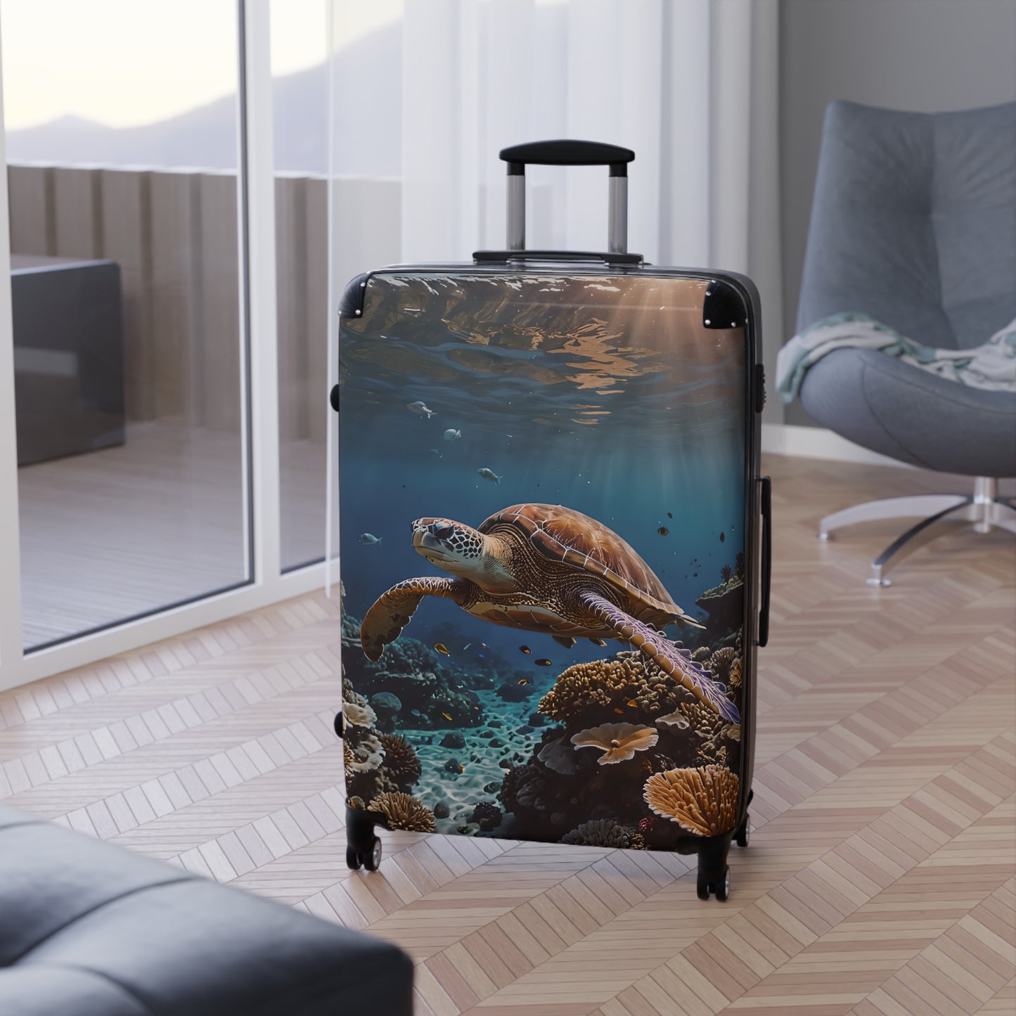Sea Turtle Swimming Cabin Suitcase