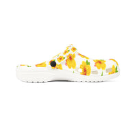 Yellow Hibiscus Clog Shoes
