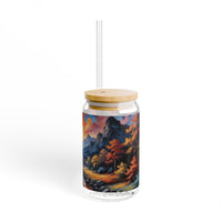 Autumn Mountain Sunset Sipper Glass