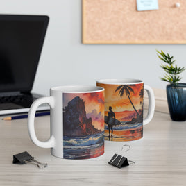 Sunset Surf Ceramic Mug