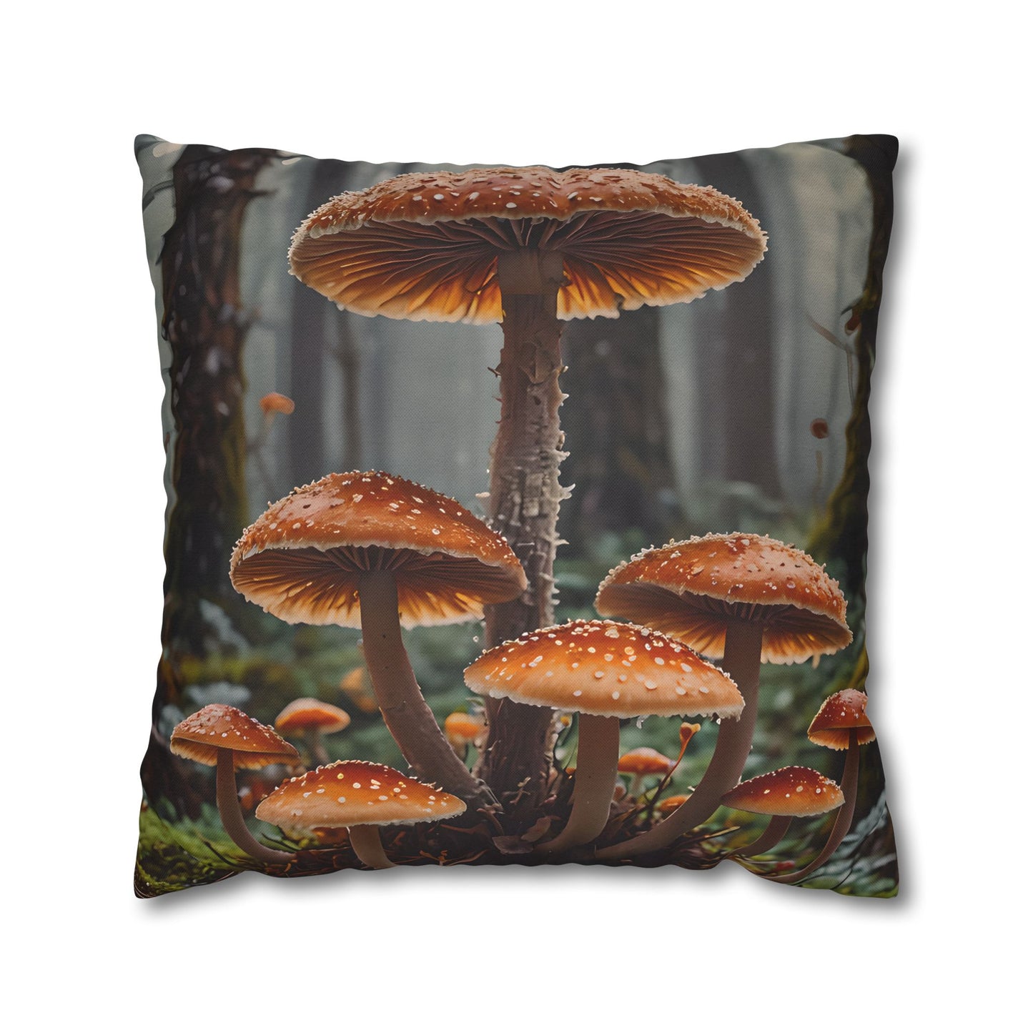 Mushroom Forest Decorative Pillowcase