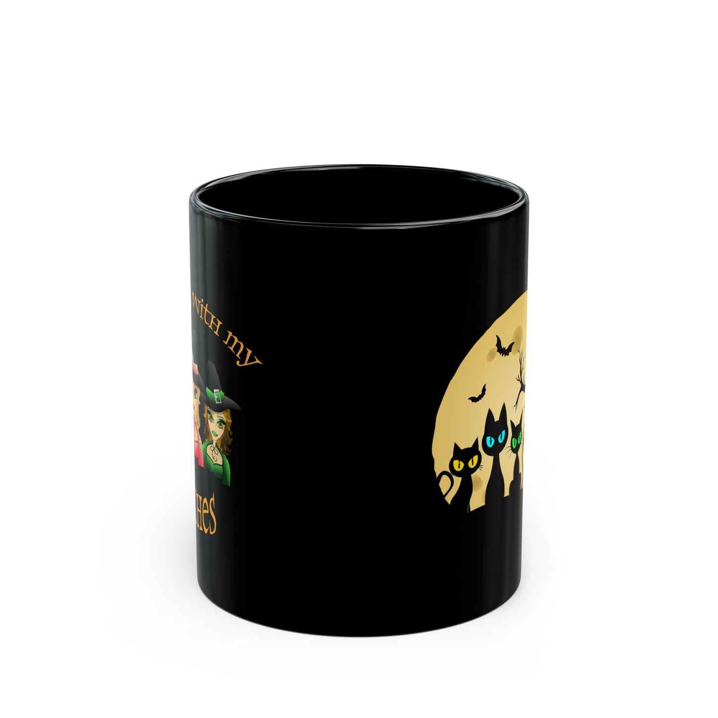 Halloween Black Cat Moon Mug