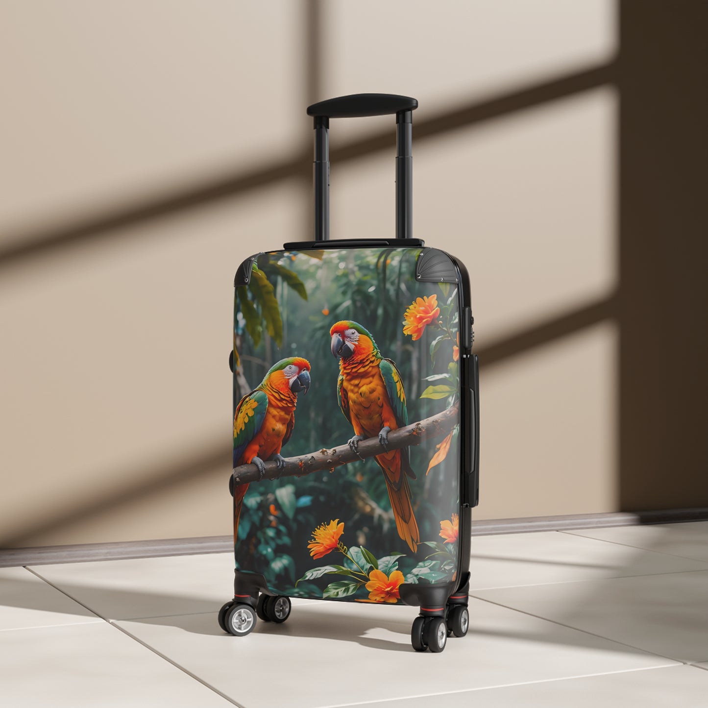 Tropical Parrot Cabin Suitcase