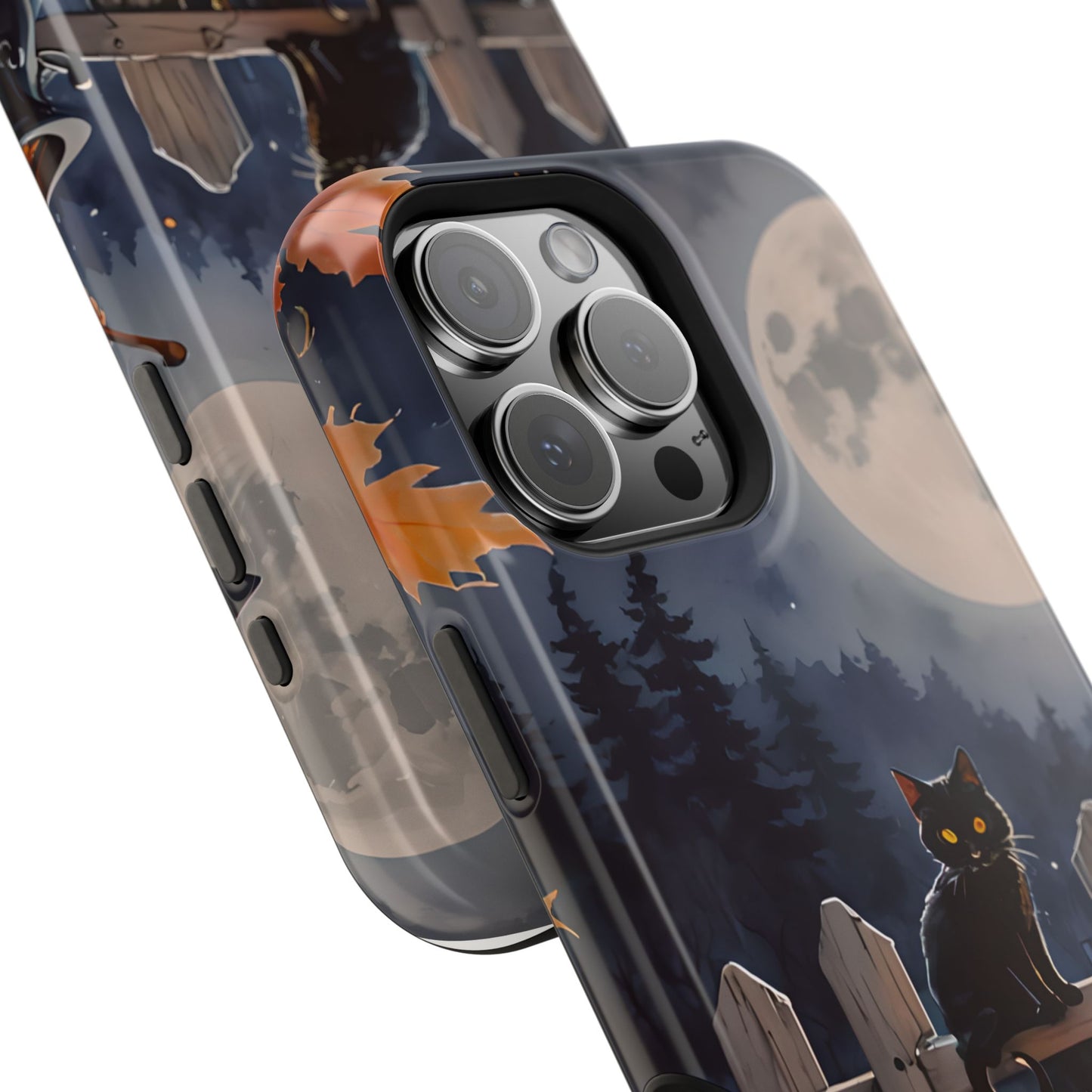 Black Cat Pumpkin Magnetic Phone Case