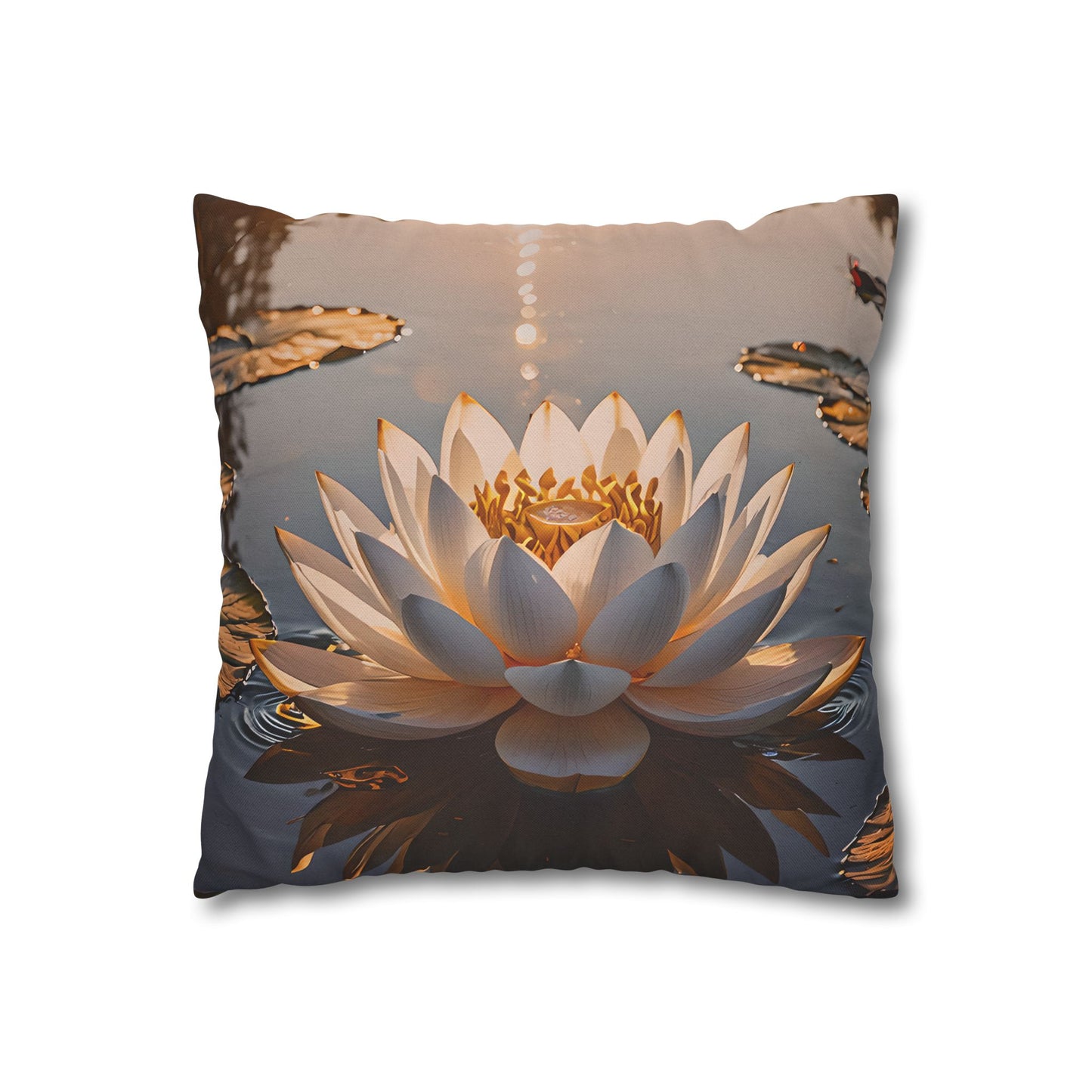 Lotus Waterlily Decorative Pillowcase
