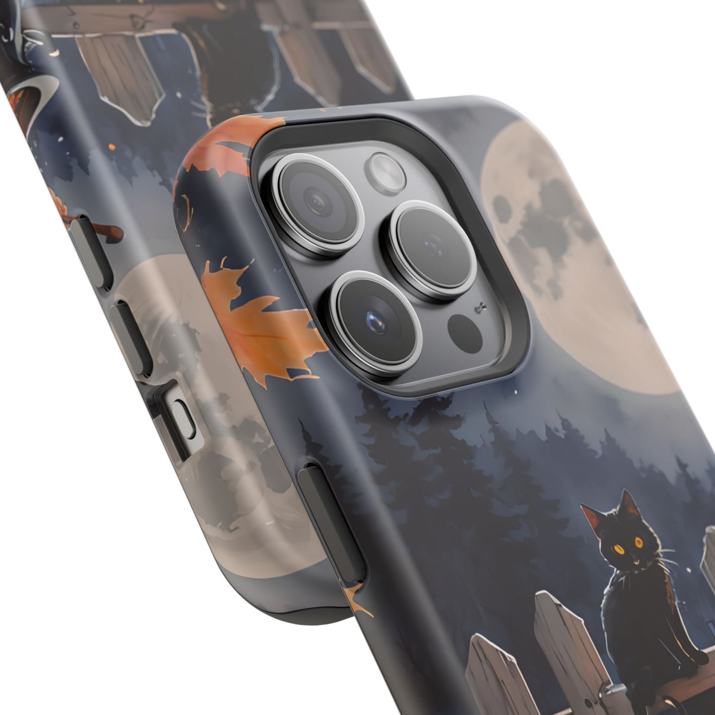 Black Cat Pumpkin Magnetic Phone Case
